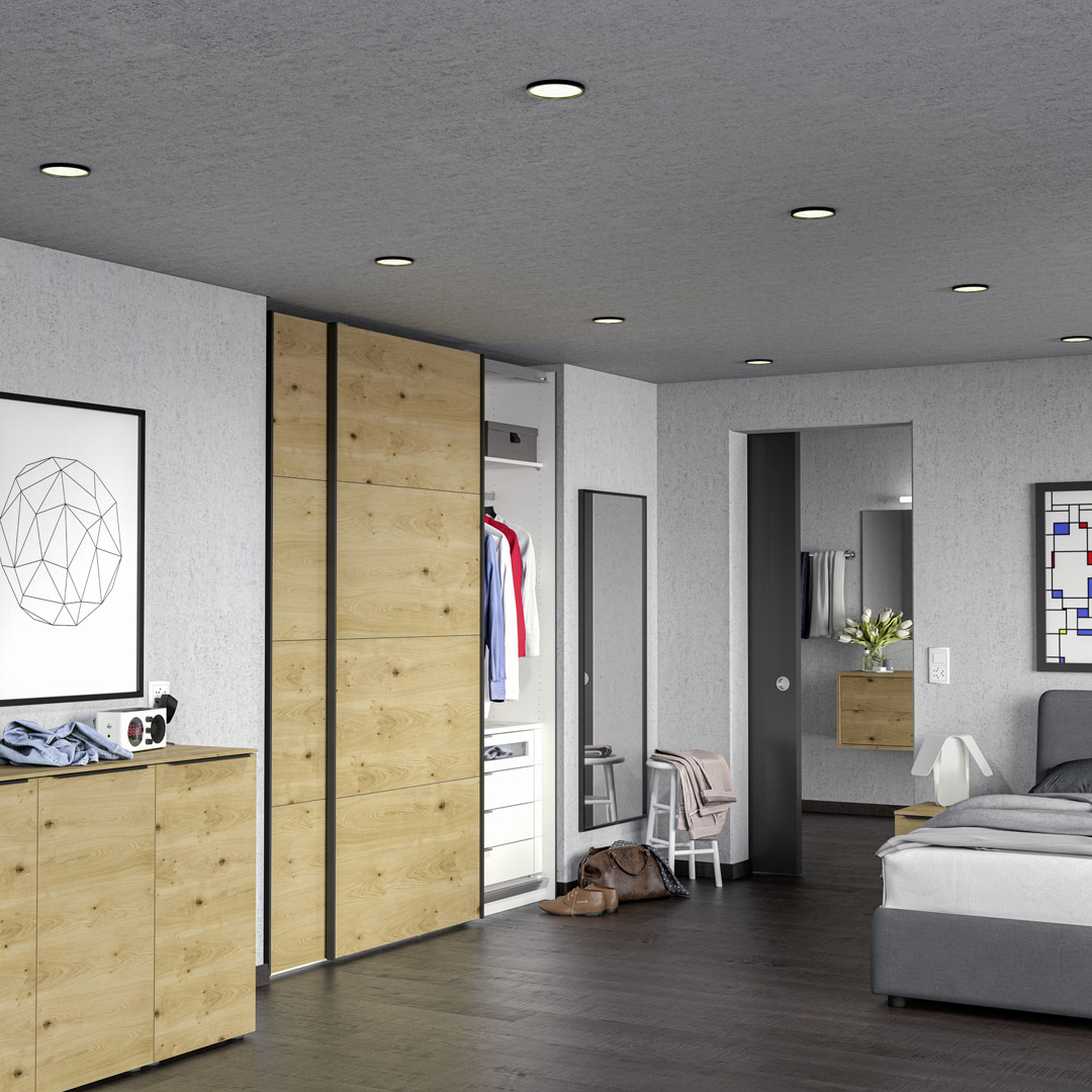 Zweefdeurkast Slideline 2-Deurs Decor 203cm breed 