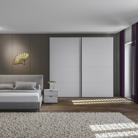 Zweefdeurkast Slideline 2-Deurs Glas 203cm breed 