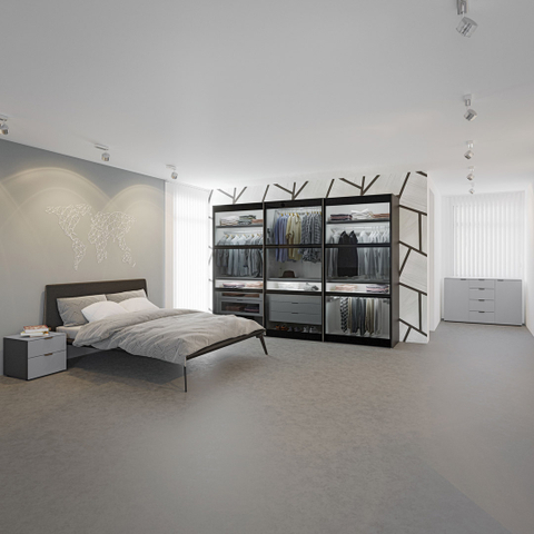 Zweefdeurkast Slideline 3-Deurs Glas 228cm breed 