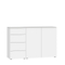 Commode 4 Laden Links Smal + 2 Deuren Glas
