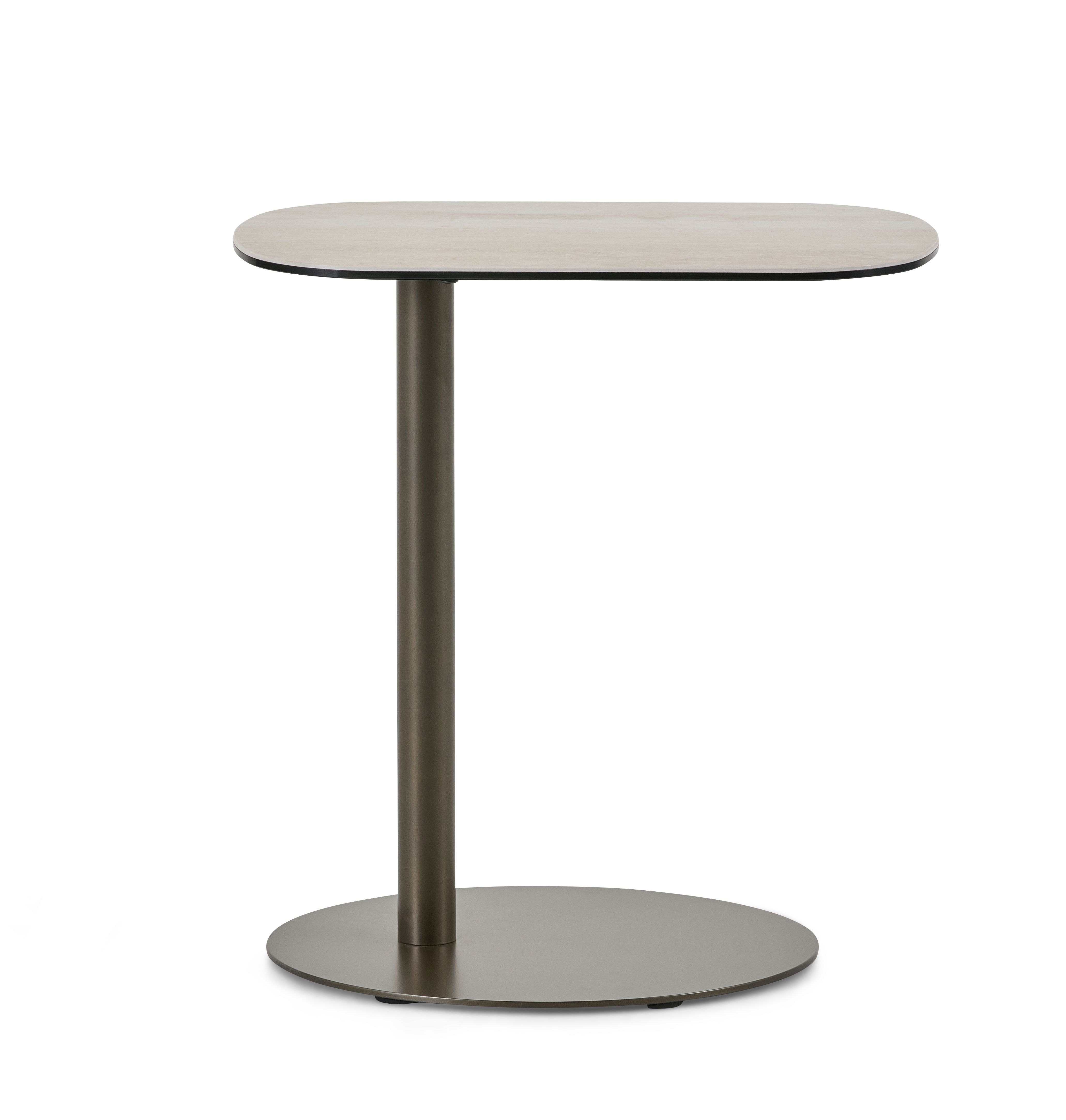 Montel Bijzettafel Oval Travertin