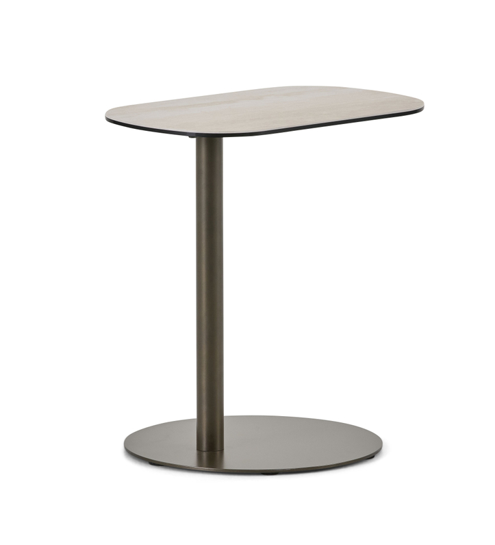 Montel Bijzettafel Oval Travertin