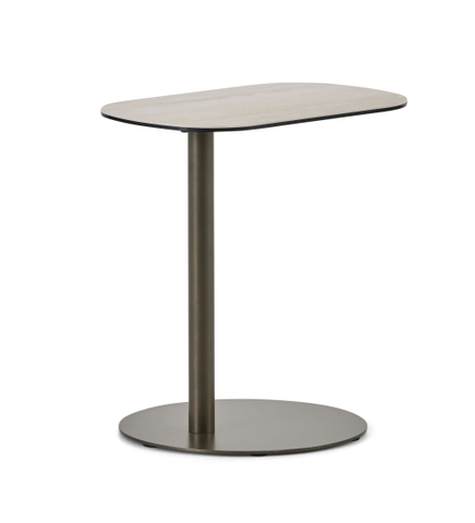 Montel Bijzettafel Oval Travertin