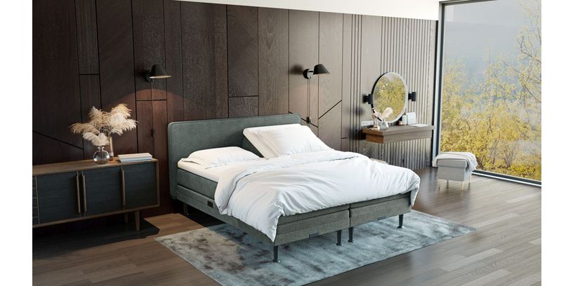 Boxspring Stavanger 180x200 Donkergrijs