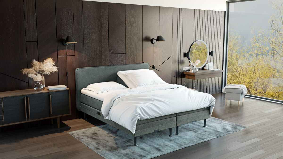 Boxspring Stavanger 180x200 Donkergrijs