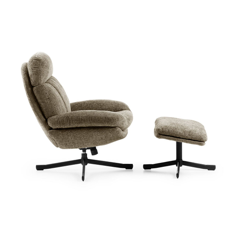 Feelings Relaxfauteuil Lenn Met Hocker Bruin