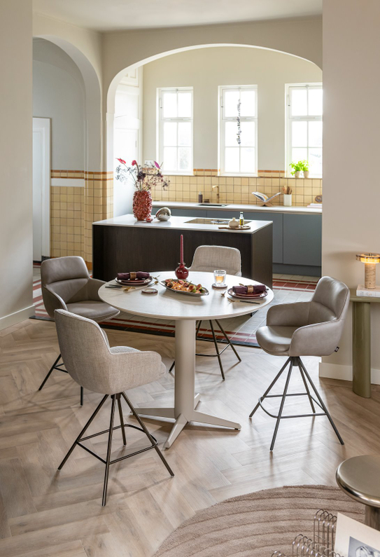 Henders & Hazel Barstoel Mateo Crème