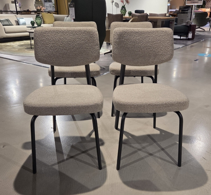 (Showroommodel) Qliv Stoel On-Top Beige Set/4