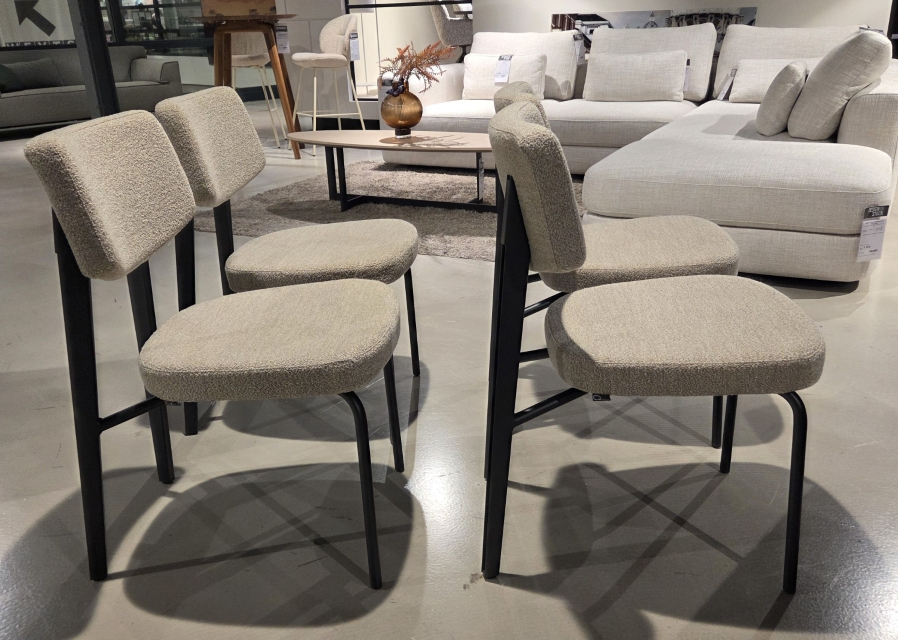 (Showroommodel) Qliv Stoel On-Top Beige Set/4