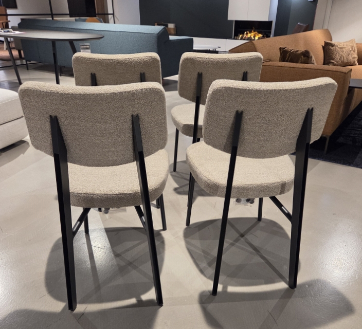 (Showroommodel) Qliv Stoel On-Top Beige Set/4