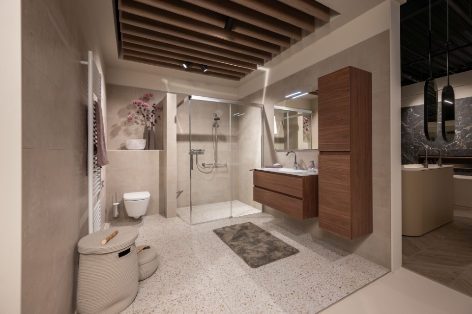 Badkamer Warm Terrazzo