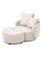 Henders & Hazel Draaifauteuil Elise Met Poef Beige