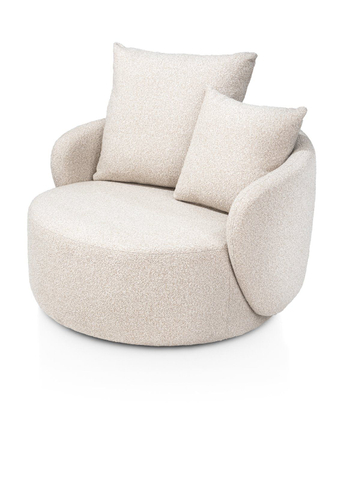 Henders & Hazel Draaifauteuil Elise Met Poef Beige