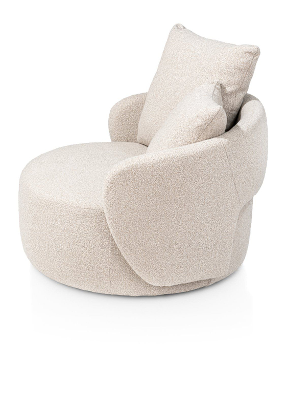 Henders & Hazel Draaifauteuil Elise Met Poef Beige