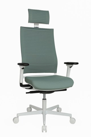 Topstar Bureaustoel Sitness Life 80 Wit/Grijsgroen