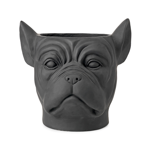 Feelings Deco Planter Bulldog Black
