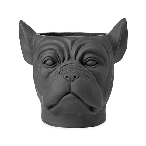 Feelings Deco Planter Bulldog Black