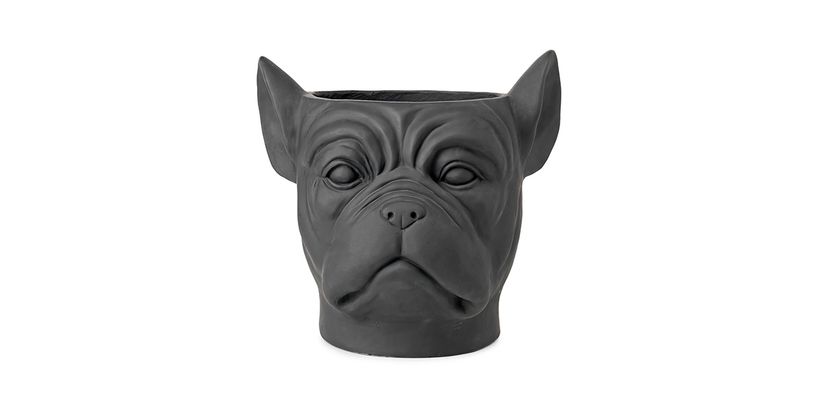 Feelings Deco Planter Bulldog Black