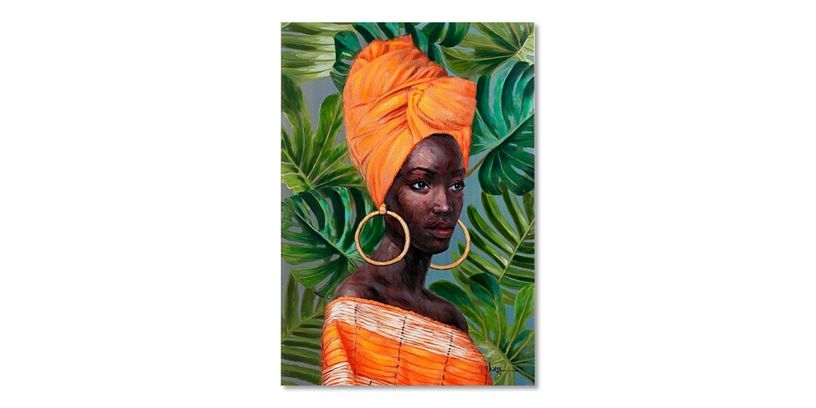 Feelings African Lady Wanddecoratie