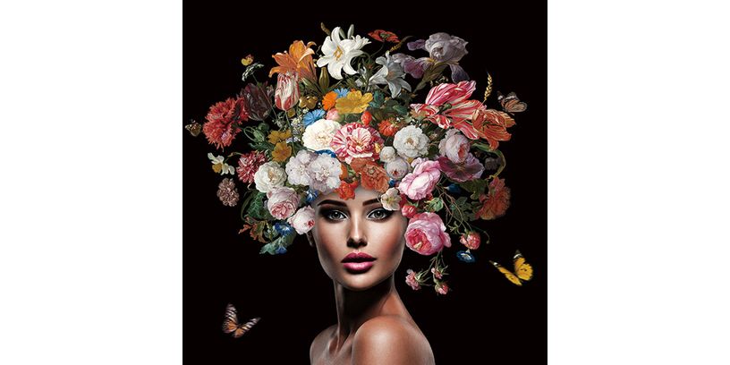 Wanddecoratie Beauty With Flowers