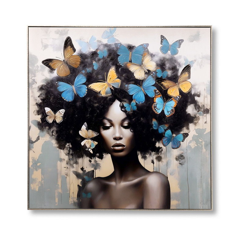 Feelings Wanddecoratie Blue Butterfly Lady