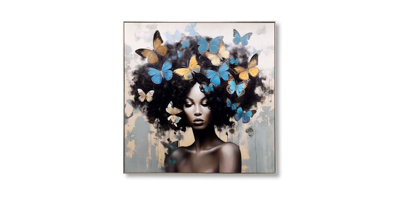 Feelings Wanddecoratie Blue Butterfly Lady