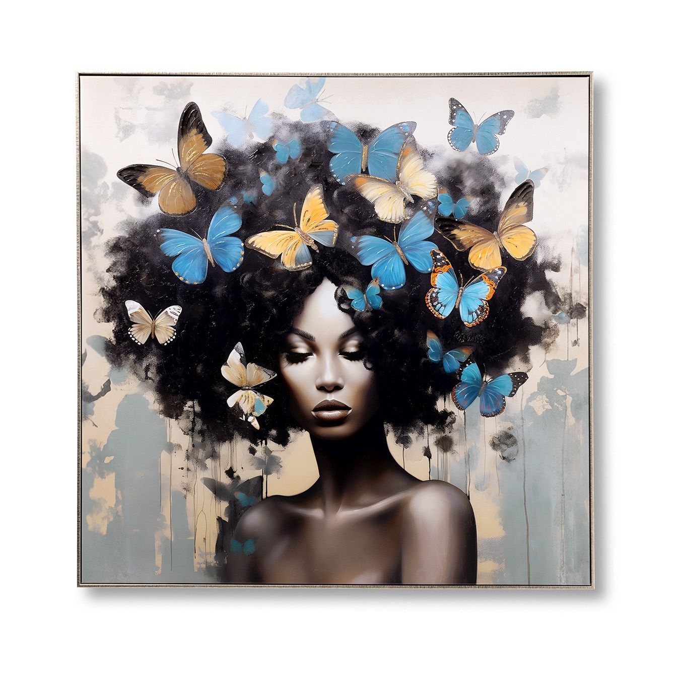 Feelings Wanddecoratie Blue Butterfly Lady