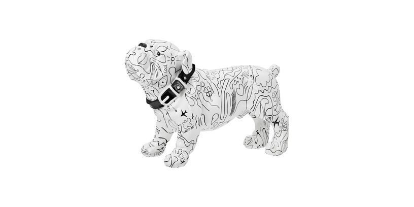 Feelings Beeld Ballon Bulldog Wit/Zwart