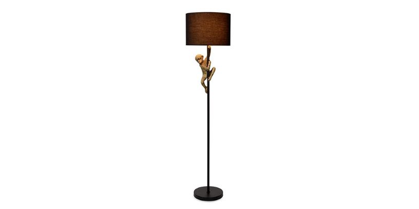 Feelings Vloerlamp Monkey Zwart/Goud