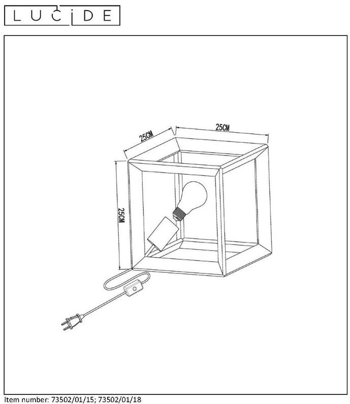 Lucide Tafellamp Thor Grijs