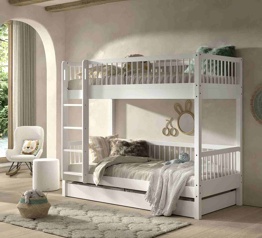 Vipack Stapelbed Forrest Beech Incl. Rolbed