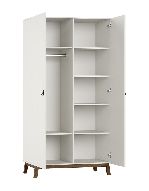 Vipack Kledingkast Sezane 2-Deurs Clay/Walnoot