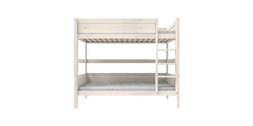 Lifetime Stapelbed / Luxe Lattenbodem Whitewash