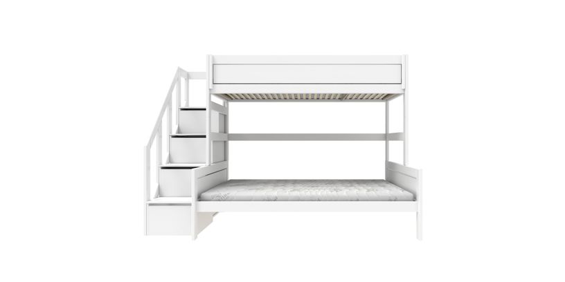 Lifetime Stapelbed Family 90-140+Trapkast/Luxe L.