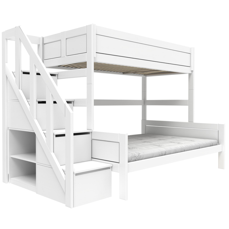 Lifetime Stapelbed Family 90-140+Trapkast/Luxe L.