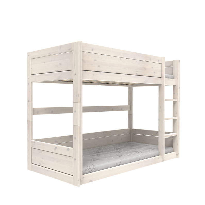 Lifetime Laag Stapelbed Rolbodem Whitewash