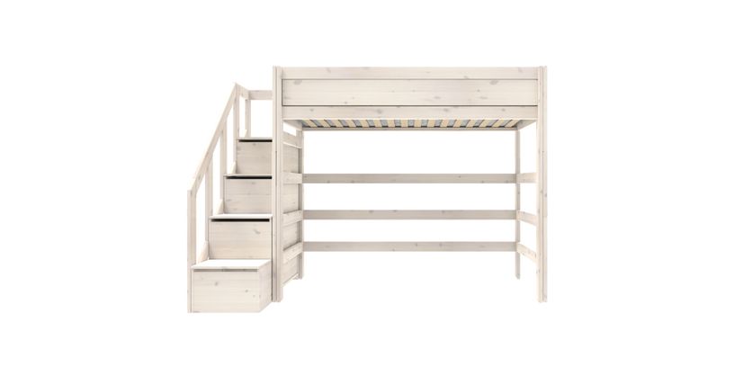 Lifetime Laag Stapelbed+Trapkast/Luxe Lattenbodem