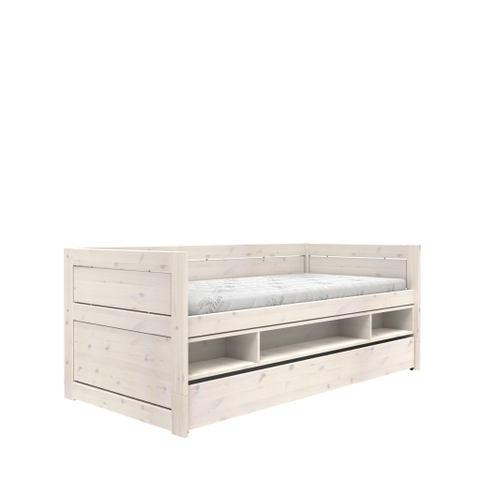 Lifetime Kajuitbed Met Opbergbox+Bedl /Rolb Whitew