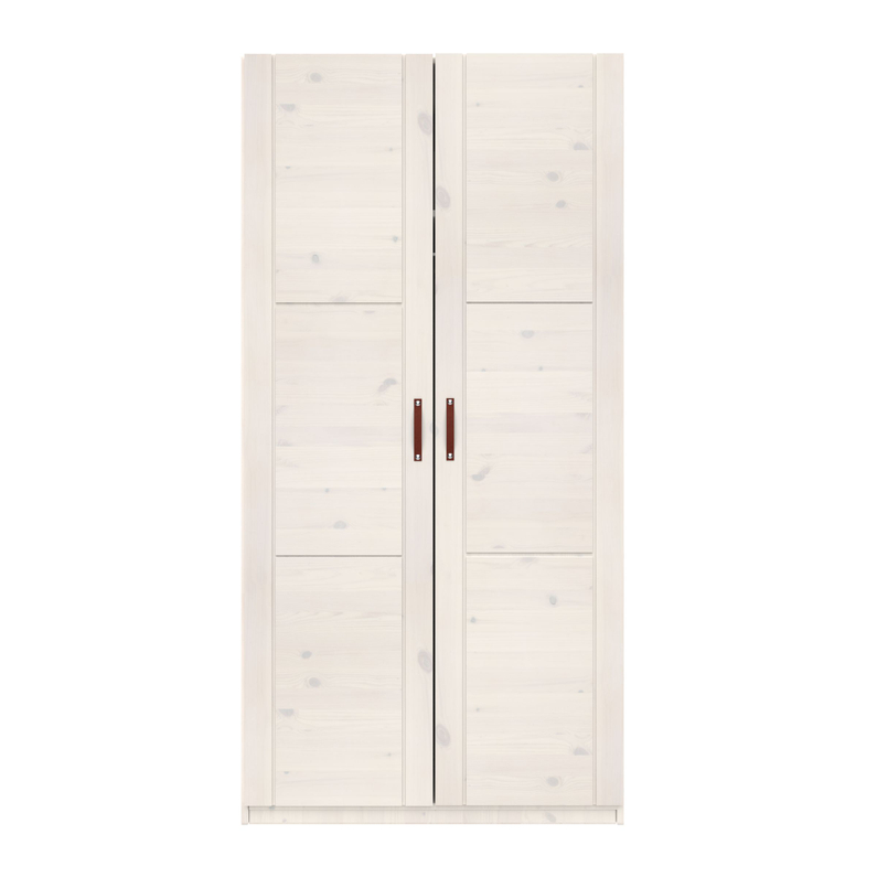 Lifetime Kledingkast 2-Deurs Whitewash Excl Grepen