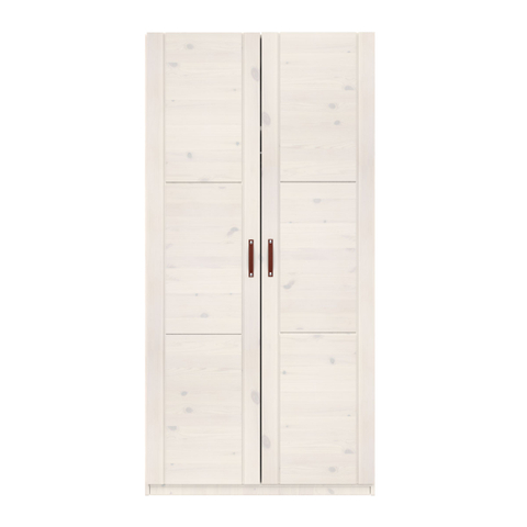 Lifetime Kledingkast 2-Deurs Whitewash Excl Grepen