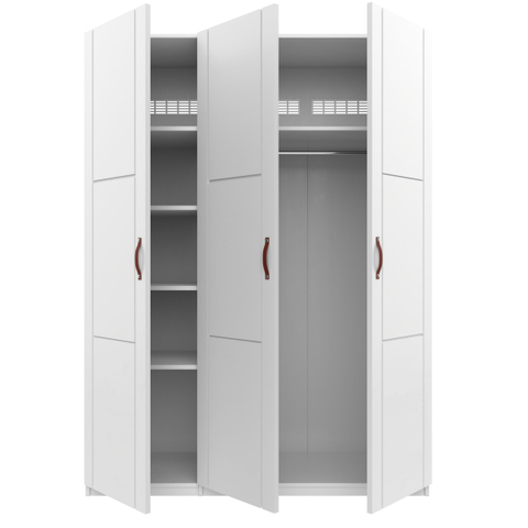 Lifetime Kledingkast 3 Deuren+3  Legplanken 50 Cm