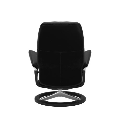 Stressless Relaxfauteuil en Hocker Consul M Black
