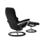 Stressless Relaxfauteuil en Hocker Consul M Black