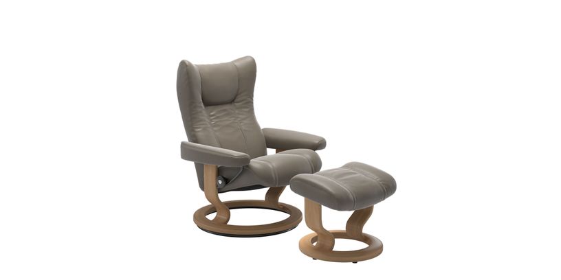Stressless Relaxfauteuil En Hocker Wing M Mole