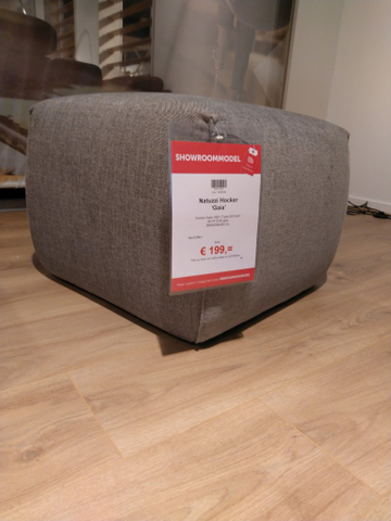 (Showroommodel) Natuzzi Hocker Gaia Grey