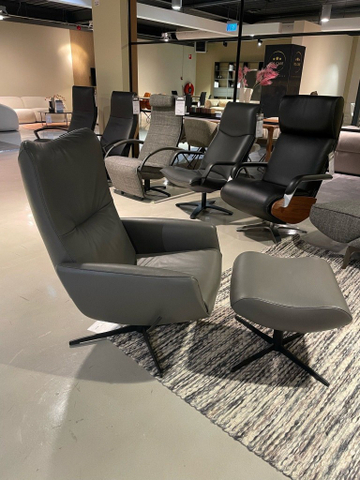 (Showroommodel)Jori Fauteuil+hocker Time-Out Smoke