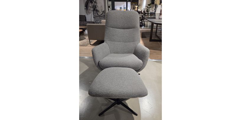 (Showroommodel)Topform Draaifauteuil&Hocker Faro