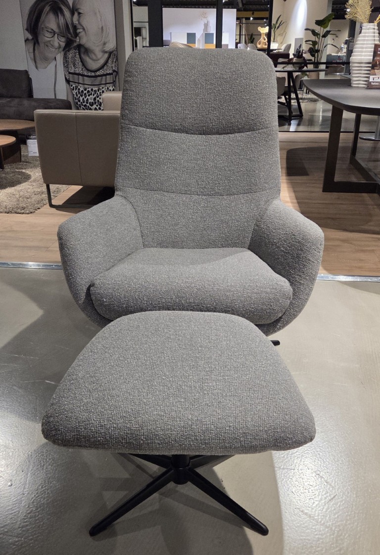 (Showroommodel)Topform Draaifauteuil&Hocker Faro