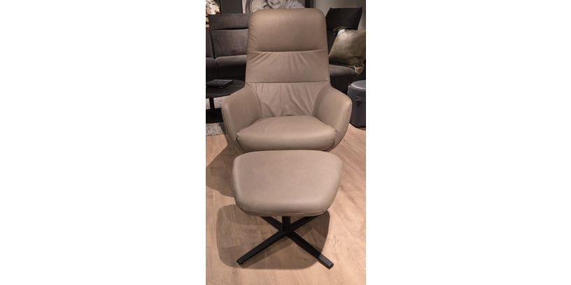 (Showroommodel)Topform Draaifauteuil&Hocker Faro