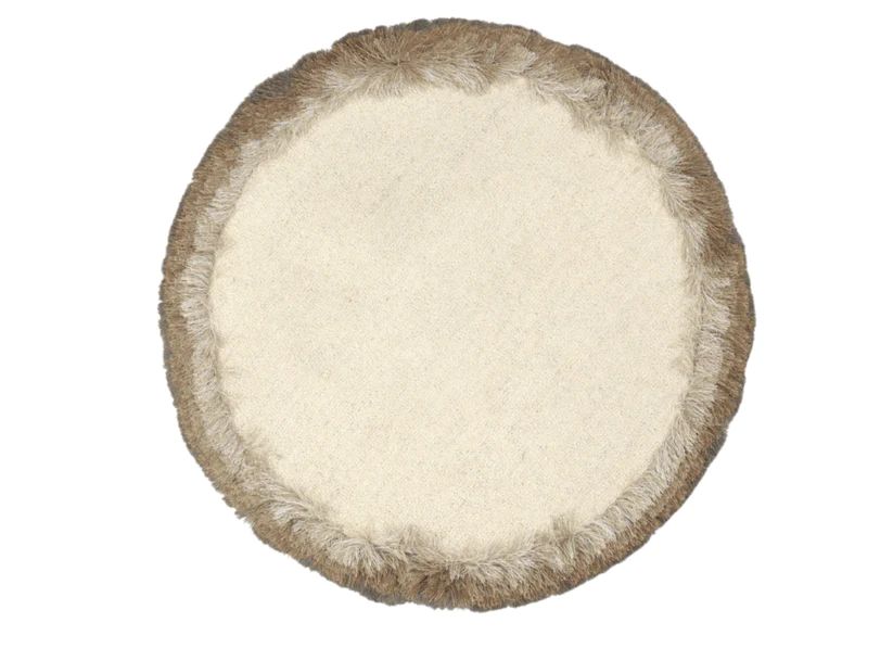 Vloerkleed Shadow Rond Beige Chalk